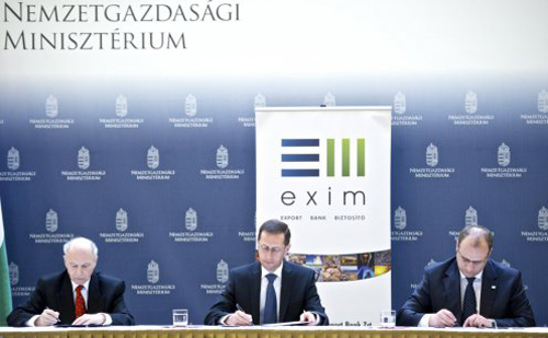 Varga Mihály, az Exim és 18 hazai kereskedelmi bank együttműködési megállapodása